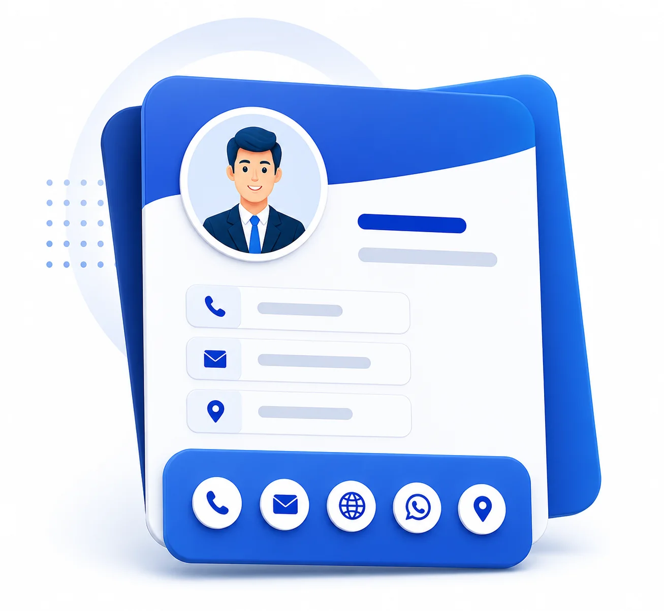 Digital business card illustration